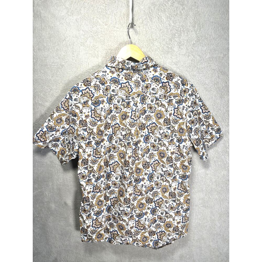 Lands End Paisley Print Short Sleeve Shirt Traditional Fit Mens Medium - Picture 2 of 6